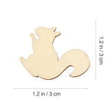 NUOBESTY 50pcs Unfinished Wooden Cutouts Pieces Blank Wood Slice Pieces Wooden Animals and Plants Pieces Cutouts Craft Embellishments for DIY Art NUOBESTY