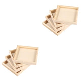 MAGICLULU 8 Pcs Toys Puzzle Unfinished Wood Serving Sundries Holder Toy Holder Unfinished Wood Tray Serving MAGICLULU