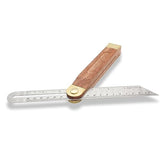 Aracombie Adjustable T-Bevel Gauge with Locking Button,T Bevel Sliding Angle Guage,Carpenter Square Measurement Tool Hardwood Handle with Metric and Aracombie