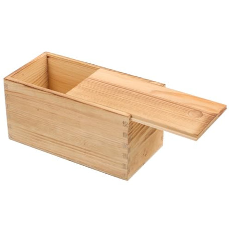 TEHAUX 4pcs Box Pull Out Wooden Box Unfinished Treasure Chest Large Jewelry Organizer Wood Crates Unfinished Wooden Jewelry Holder Makeup Organizer TEHAUX