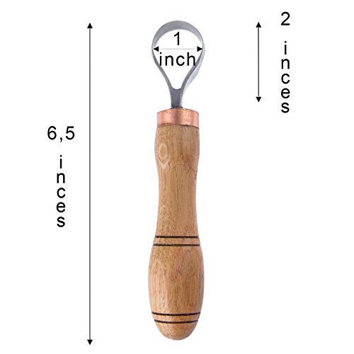 STAMESKY Wood Carving Scorp Knife | Round Carving Tool for Spoons, Bowls, and Cups | Spoon Bowl Carving Tools | Wood Carving for Beginners | Oak Wood - WoodArtSupply