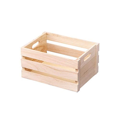 Healifty Wood Box Wood Box Wood Crates Unfinished Wooden Stash Box Organizer Vintage Open Storage Box Window Display Basket Sundries Container for Healifty