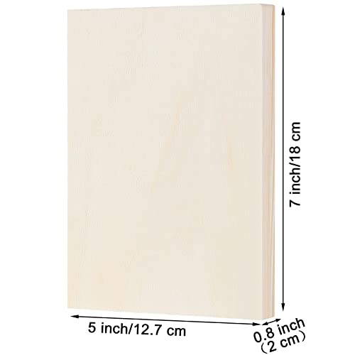 ADXCO 8 Pack Wood Panels 5 x 7 inch Wooden Canvas Board Unfinished Wooden Panel Boards for Painting, Arts, Pouring Use with Oils, Acrylics ADXCO