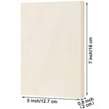 ADXCO 8 Pack Wood Panels 5 x 7 inch Wooden Canvas Board Unfinished Wooden Panel Boards for Painting, Arts, Pouring Use with Oils, Acrylics ADXCO