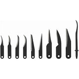 Uncle Henry 22UH Deluxe Wood Carving Kit with 10 Interchangeable High Carbon S.S. Blades, Secure 3-Way Brass Attachment System, Detail Knife Tool for Uncle Henry