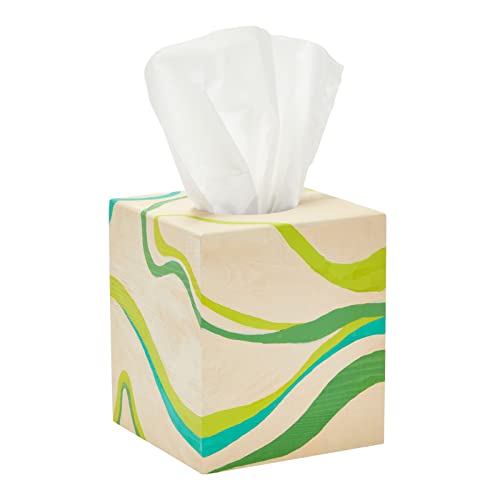 Unfinished Wood Tissue Box Cover for DIY Custom Design, Square Wooden Tissue Cover Holder with Slide Out Bottom for Home Decor, Arts & Crafts, Kid's Juvale