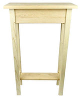 18" Narrow Console Sofa Table - Unfinished Foyer Pine Table With Bottom Storage Shelf Generic