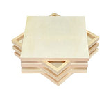 Wood Art Panels 12x12 Unfinished Wooden Canvas Panels 6-Pack Wood Frame for Oil Pouring Acrylics Painting Crafts Cregugua