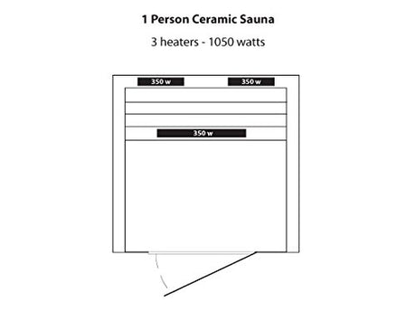 Radiant Saunas BSA2400 1-2 Person Hemlock Ceramic Infrared Sauna,Brown Blue Wave