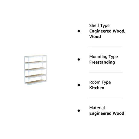 MonsterRax Modular Garage Shelving - 5 Tier Storage Shelves, Tall Metal Rack Shelves for Storage, Heavy Duty Steel Shelf Organizer for Garage, Or MonsterRAX Storage Solutions