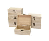 6 Pack Unfinished Wood Box Rectangle Crafts Wooden Box for Painting DIY Project (Outer: 5 x 6.7 x 3.1 in) Cregugua