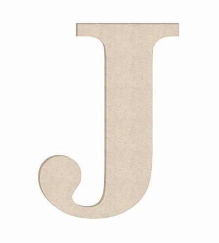 Wood Letter 20 Inch Unfinished Times J Monogram, Unpainted Wooden Alphabet Craft Letters, Wall Door Hanger DIY - WoodArtSupply