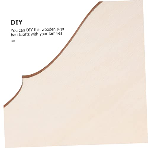 Operitacx 60 Pcs Shaped Wood Chips Unfinished Wood Hanging Plaque Unfinished Wood Banner Wood Blank Plaque Rustic Wood Sign Blank Banner Wood Boards Operitacx