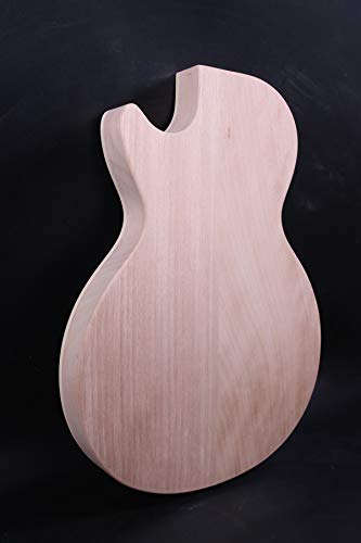 Unfinished Guitar Body Mahogany Maple Wood For Semi-Hollow Electric Guitar Body Replacement Set in Heel - WoodArtSupply