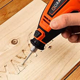 GOXAWEE Rotary Tool Kit with 180 Rotary Tool Accessories & Flex Shaft & Universal Collet, 5 Variable Speed Rotary Multi-Tool, Mini Electric Drill Set GOXAWEE