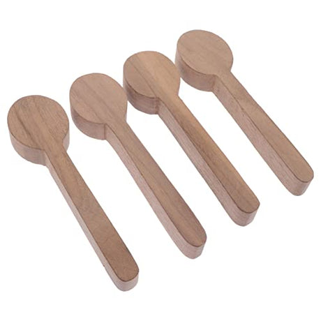 ULTNICE DIY Kits 4pcs Walnut Wood Carving Spoon Blank Unfinished Wooden Craft Whittling Kit for Whittler Starter DIY Kits ULTNICE