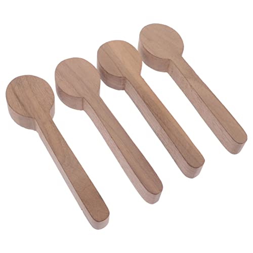 ULTNICE DIY Kits 4pcs Walnut Wood Carving Spoon Blank Unfinished Wooden Craft Whittling Kit for Whittler Starter DIY Kits