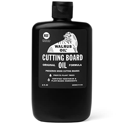 WALRUS OIL - Cutting Board Oil and Wood Butcher Block Oil, 8 oz Bottle, FDA Food-Safe - WoodArtSupply