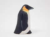 Emperor Penguin - Figurine Arctic Sea Bird Miniature Polar Wooden Art Carved Ornament Small Animals Aquarium Selsela