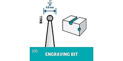 Dremel 105 Engraving Cutter, 1/8" Shank - WoodArtSupply