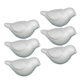TEHAUX 6pcs Bird Foam White Embryo White Brick Christmas Child TEHAUX