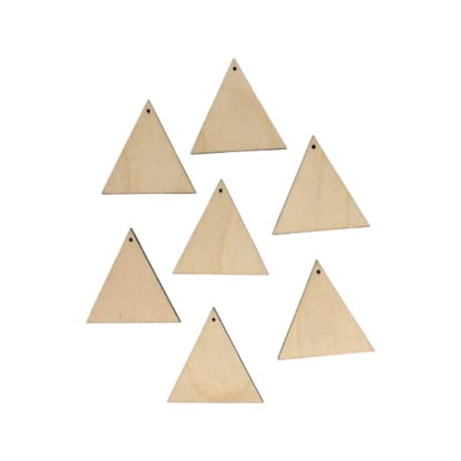 ALL SIZES BULK (12pc to 100pc) Unfinished Wood Laser Cutout Triangle Dangle Earring Jewelry Blanks Shape Crafts Made in Texas