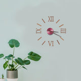 TEHAUX Clock Numerals Kit, Unfinished Wood Clock Number Set in Roman Numerals, 3D Adhesive Modern Roman Numbers Kit for Living Room Bedroom TEHAUX