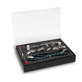 SAGUD Professional Airbrush Kit, Dual-Action Gravity Feed Air Brush Gun with 0.2 0.3 0.5mm Nozzles Needles for Shoes,Cake,Nails,Body,Hobby. SAGUD