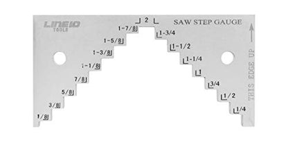 LINE10 Tools Table Saw Step Gauge, Setup Cutting Blade Height from 1/8 to 2 Inch - WoodArtSupply