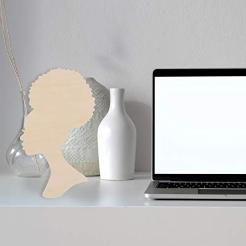 SEWACC Mother's Day Wood Chips Unfinished Wood Chip Wooden Ornaments Unfinished Wood Cutout Mother Gifts African Women Wood Cutout Mom Girl Gift DIY SEWACC