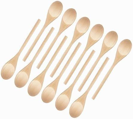 Kitchen Wooden Spoons Mixing Baking Serving Utensils Puppets 10 In - 12 Pack - WoodArtSupply