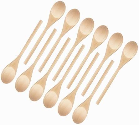 Kitchen Wooden Spoons Mixing Baking Serving Utensils Puppets 10 In - 12 Pack ROUNDSQUARE