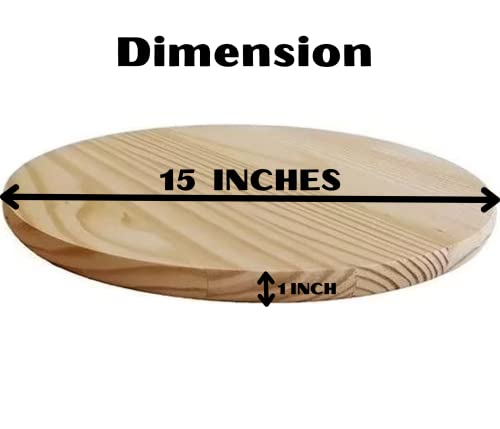 Pack of 5-1" Thick, 15" Wood Rounds for Crafts, Unfinished Wood Sign, 15 inch Wood Round, 15 inch Round Wood Circle, 15 inch Wood Circle MMOBILITY