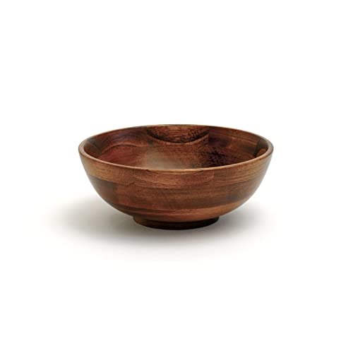 Lipper International Cherry Finished Footed Serving Bowl for Fruits or Salads, Small, 7" Diameter x 2.75" Height, Single Bowl - WoodArtSupply