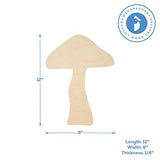 Mushroom Wood Cutouts 12-inch, Pack of 3 Unfinished Wood Crafts Blank, Wooden Shapes for Crafts & Party Decor, by Woodpeckers Woodpeckers