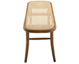 Kmax Upholstered Bench Wicker Rattan Entryway Bench Rustic Solid Wood 45 Inch for Living Room/Bedroom/Hallway Kmax