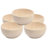 Toddmomy 5pcs Wooden Craft Bowls Unfinished,Unpainted Wooden Bowls Wood Crafts Bowls for DIY Craf Toddmomy