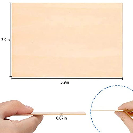 15 Pack Basswood Sheets, Unfinished Wood, Thin Plywood Wood Sheets for Crafts, House Aircraft Ship Boat Arts and Crafts, School Projects, DIY Wooden SPKESE