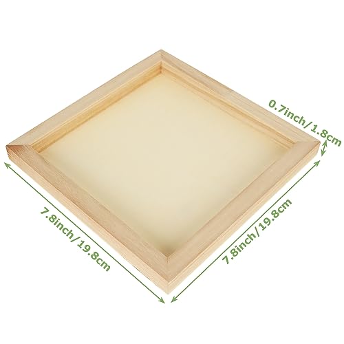 SHUESS 10 Pack 8'' x 8'' Wood Panel Boards, Unfinished Wooden Canvas Panels, Cradled Wood Panels for Painting, Drawing and DIY Crafts Projects, SHUESS