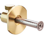 Wheel Marking Gauge Kit with 2 Extra Cutter Wheels and Screws, Small Anti Roll Brass Head, Metric Micro Adjuster Ruler, Woodworking Tools Scriber for MKC