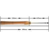 Rougher Woodturning Lathe Carbide Tipped Bended Chisel Tool with 15mm-R150 Square Carbide Insert, 16 inch Length Dirtech