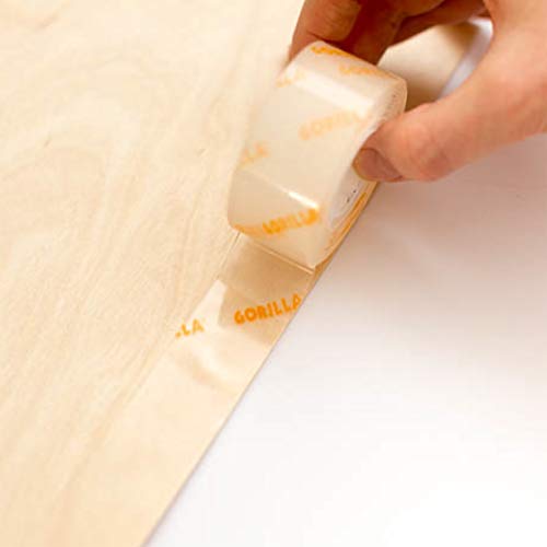 Gorilla Tough & Clear Double Sided Adhesive Mounting Tape, Extra Large, 1" x 150", Clear, (Pack of 1) Gorilla