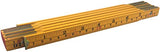 Binzer Folding Wooden Stick Ruler, Inch & Metric (6-foot-6-inch/2-Meter When Straight), Carpenters/General Use Binzer