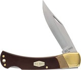 Old Timer 6OT Golden Bear Traditional Lockback Pocket Knife with 3.9in High Carbon Stainless Steel Clip Point Blade, Sawcut Handle, and Lanyard Hole Old Timer