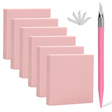 6 Pcs 2"x2" Rubber Block Stamp Carving with and Rubber Stamp Carving Tools - Carving Rubber Stamp for Printmaking, Printing (6 Pcs Square Rubber RNKP