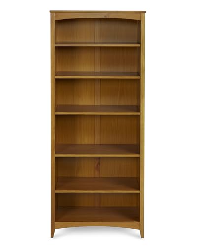 Camaflexi Shaker Style Solid Wood 6-Shelf Bookcase – 72 Inch Tall with Adjustable Shelving Camaflexi