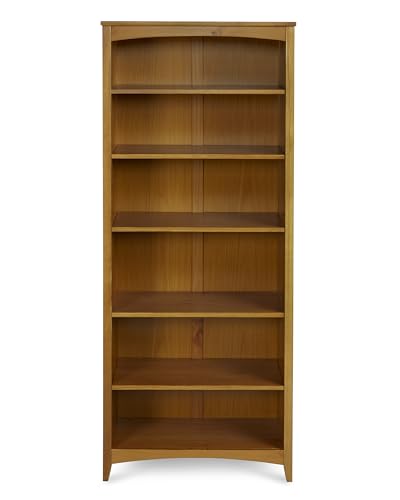 Camaflexi Shaker Style Solid Wood 6-Shelf Bookcase – 72 Inch Tall with Adjustable Shelving - WoodArtSupply