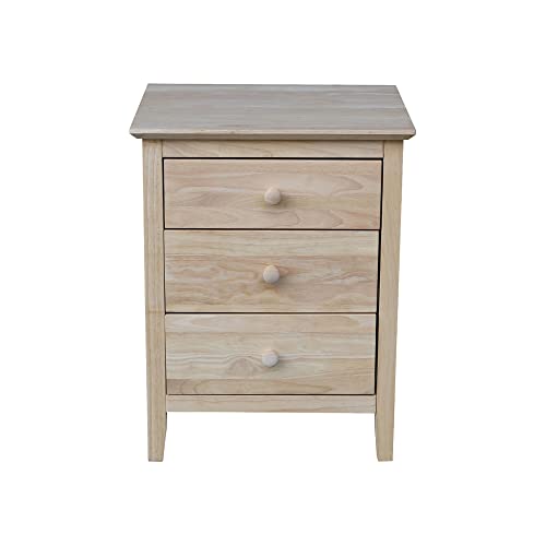 International Concepts Nightstand with 3 Drawers, Standard IC International Concepts
