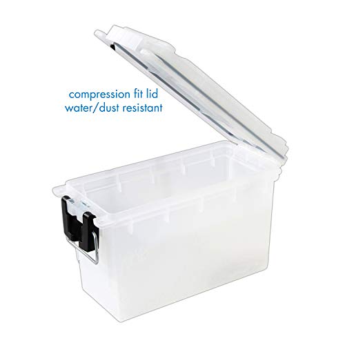 Logix 12535 Stackable Craft Storage Box with Handle, Locking Art Supply , Plastic Containers with Lids, Craft Organizer , Frost Logix