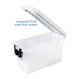 Logix 12535 Stackable Craft Storage Box with Handle, Locking Art Supply , Plastic Containers with Lids, Craft Organizer , Frost Logix